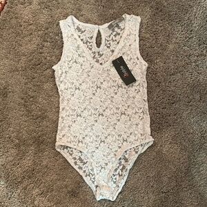 NWT White Lace Bodysuit One Piece